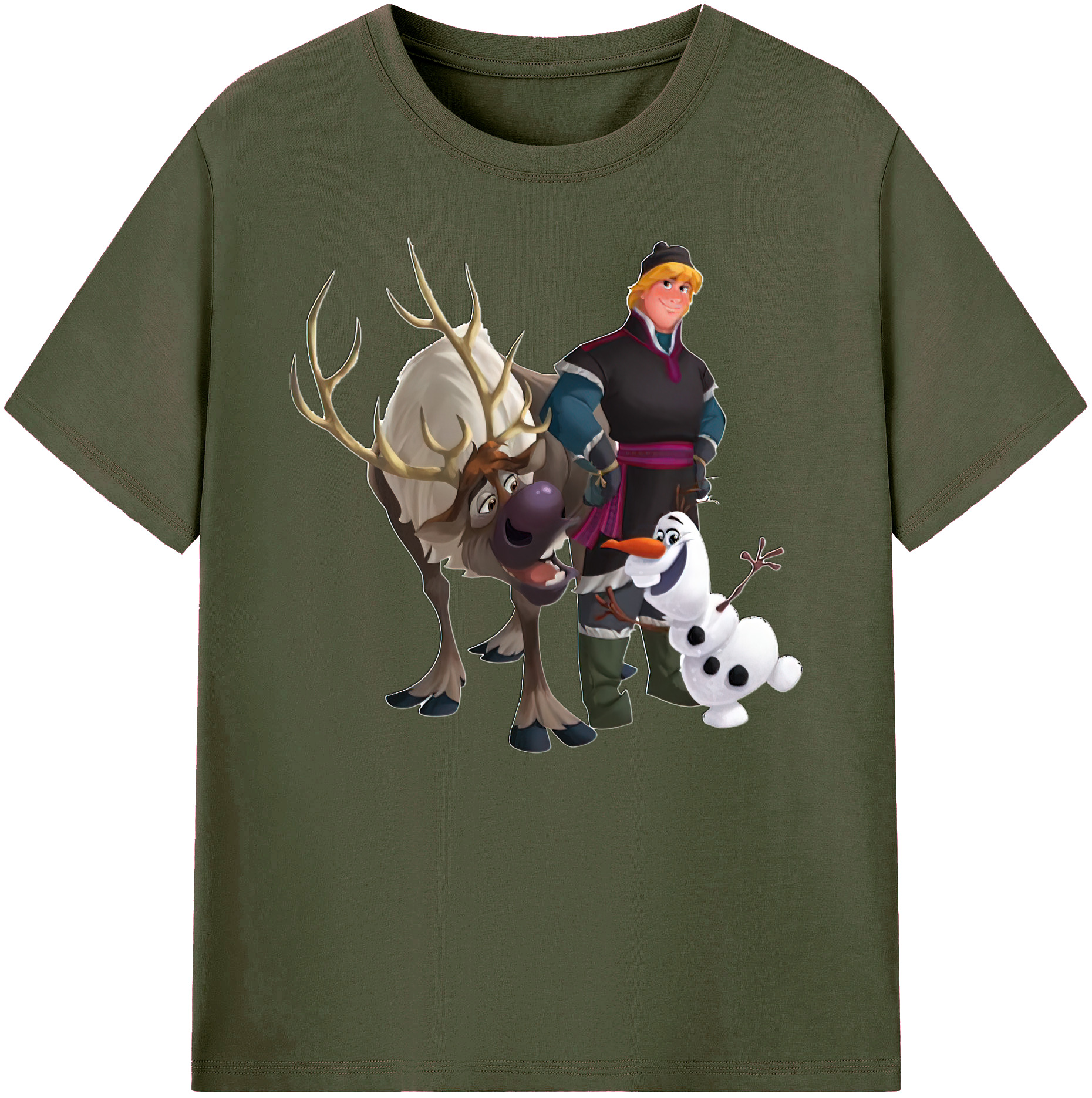 （画像用） アナと雪の女王 アンナ エルサ Frozen Anna Elsa 綿100％ メンズ半袖Tシャツ｜肌触りやわらか＆通気性